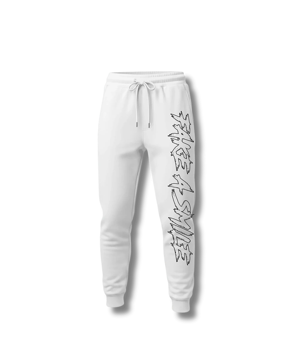 Cloud Signature Joggers — front view, FakeSmile streetwear