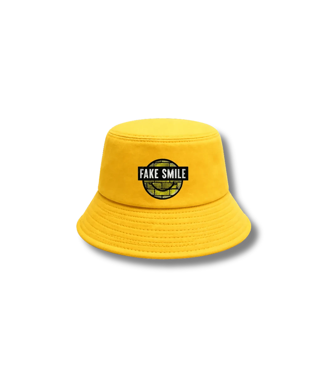 Sunshine Bucket Hat — front view, FakeSmile streetwear