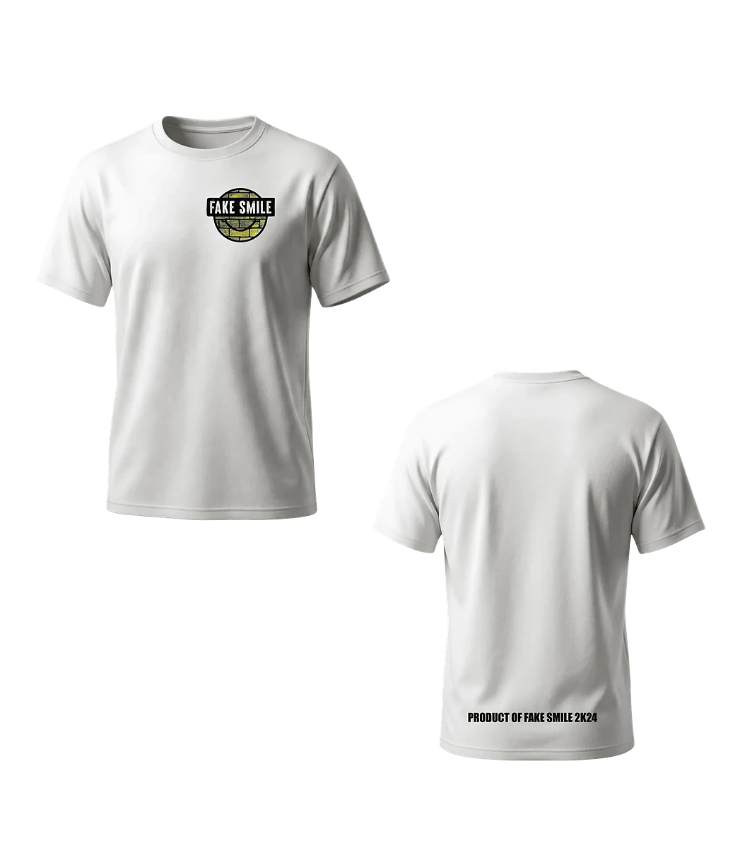 Sand Echo Tee worn as a full FakeSmile outfit
