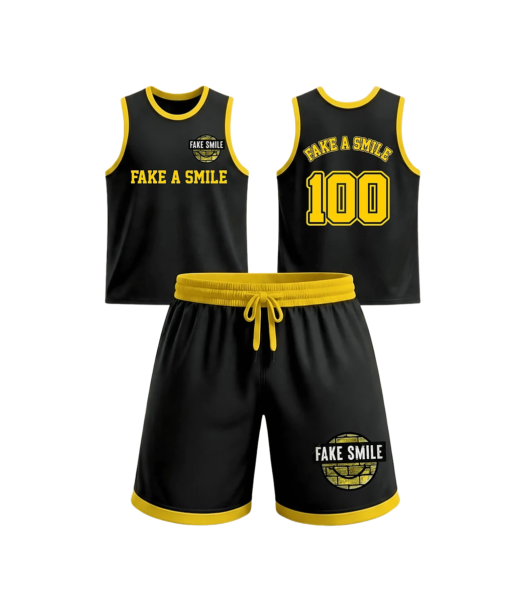 Onyx Gold Jersey worn as a full FakeSmile outfit