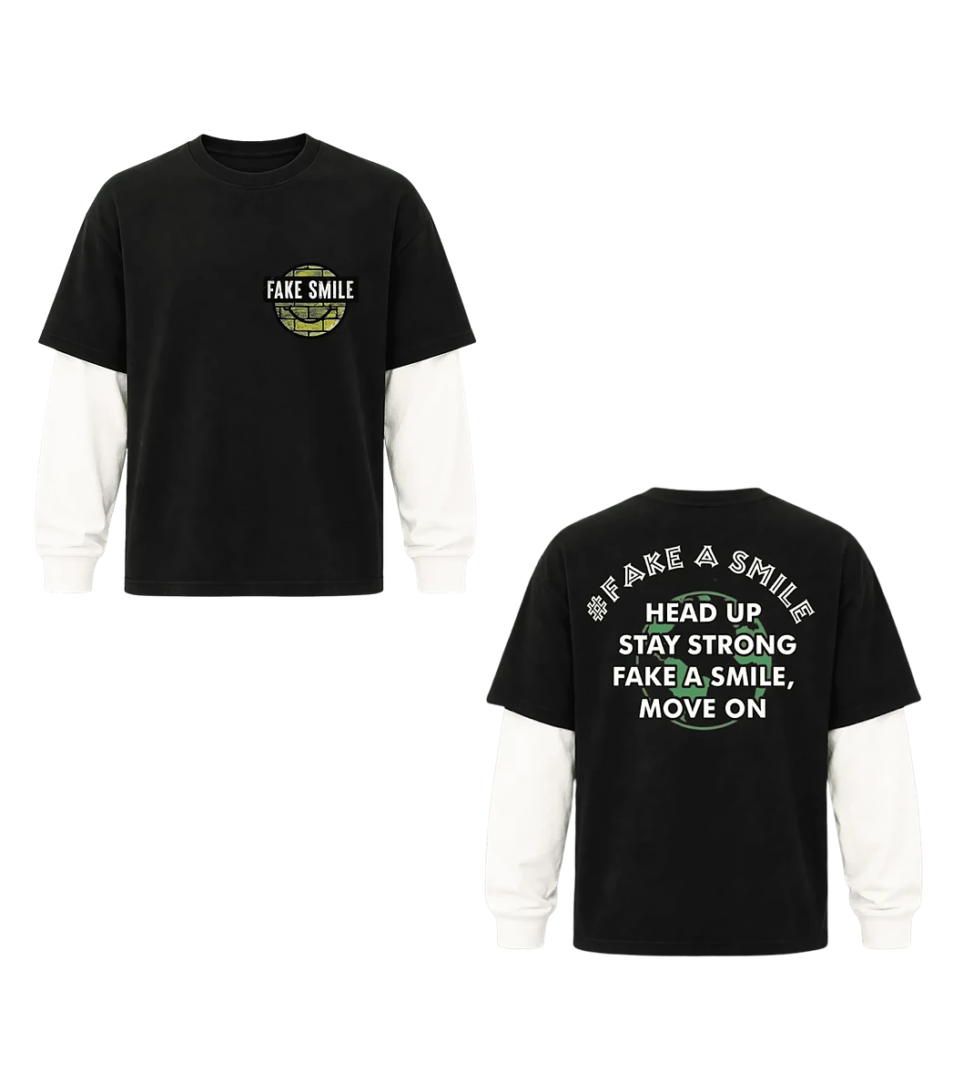 Onyx Two-Tone Long Sleeve worn as a full FakeSmile outfit
